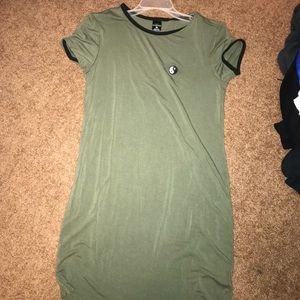 Green t shirt dress